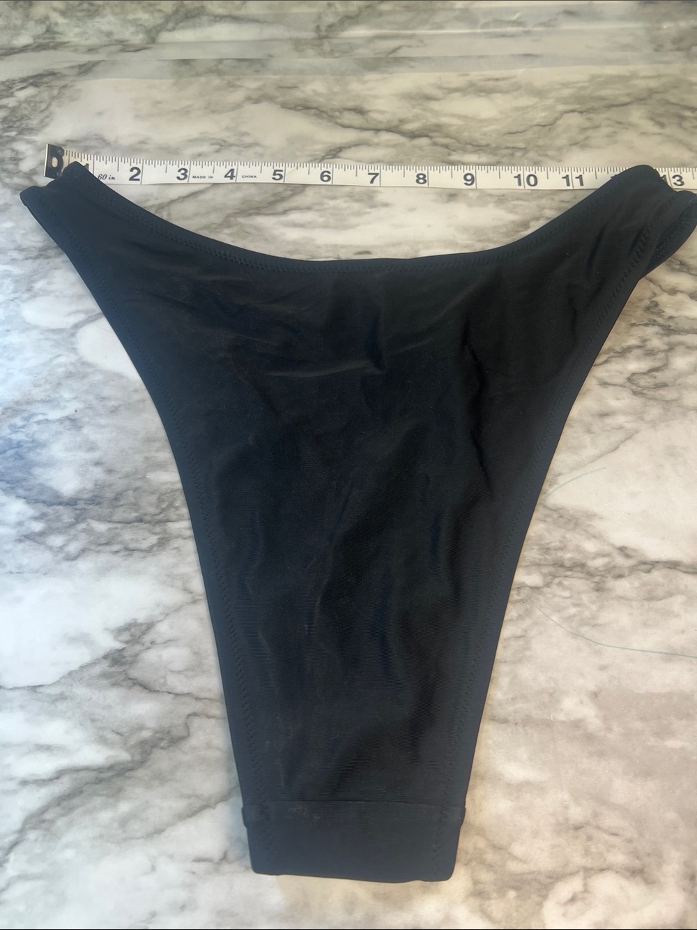 aerie Black Bikini Bottom - High Cut - Picture 3 of 4
